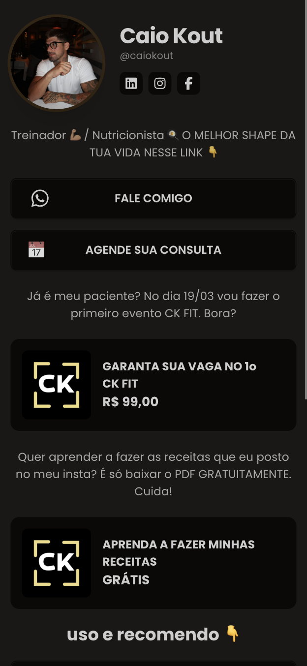 Step 1: Caio Kout Bio